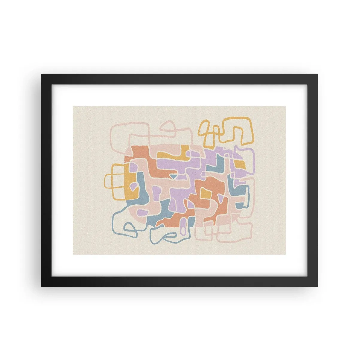 Plakát v černém rámu - Labyrint – veselé dobrodružství - 40x30 cm