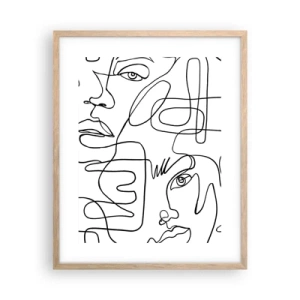 Plakát v rámu světlý dub - Ve spletených emocích - 40x50 cm