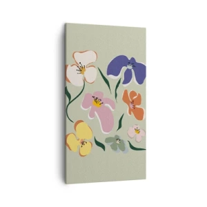 Obraz na plátně - Macešky - 45x80 cm