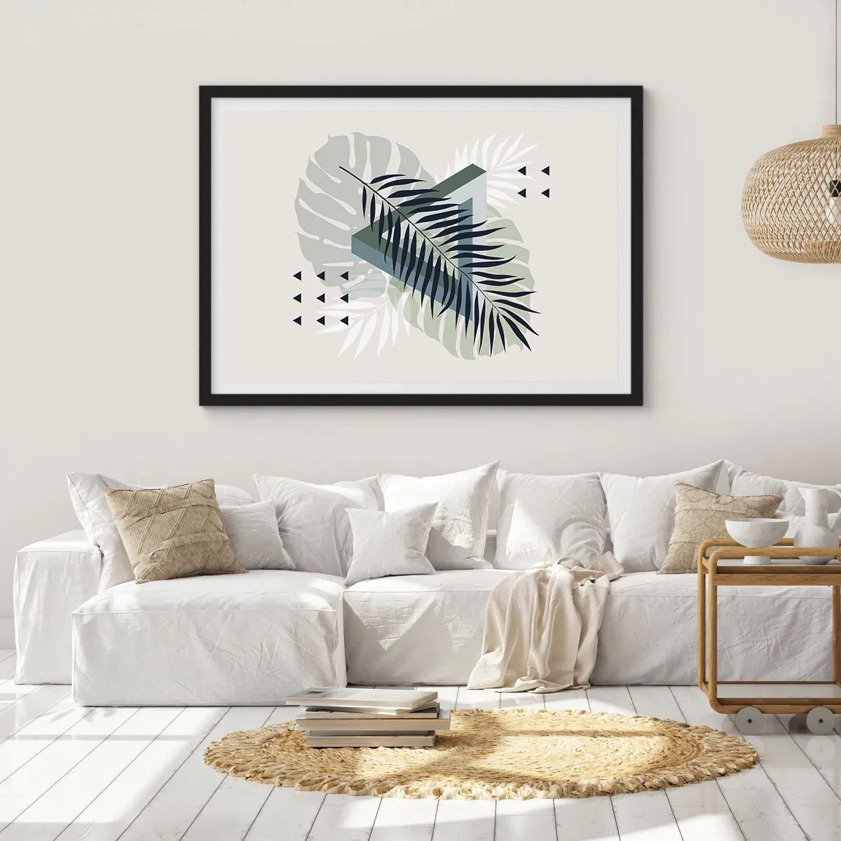 Plakát v černém rámu - Příroda a geometrie – dva řády? - 50x40 cm