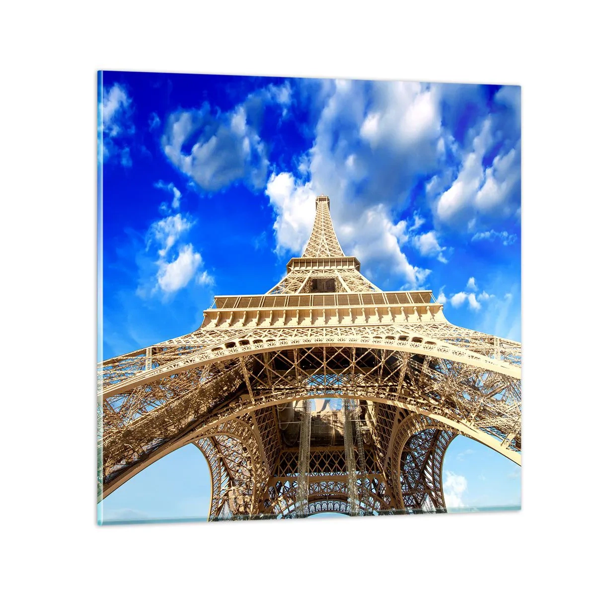 Obraz na skle - Dosáhnout na oblohu a mraky - 70x70 cm