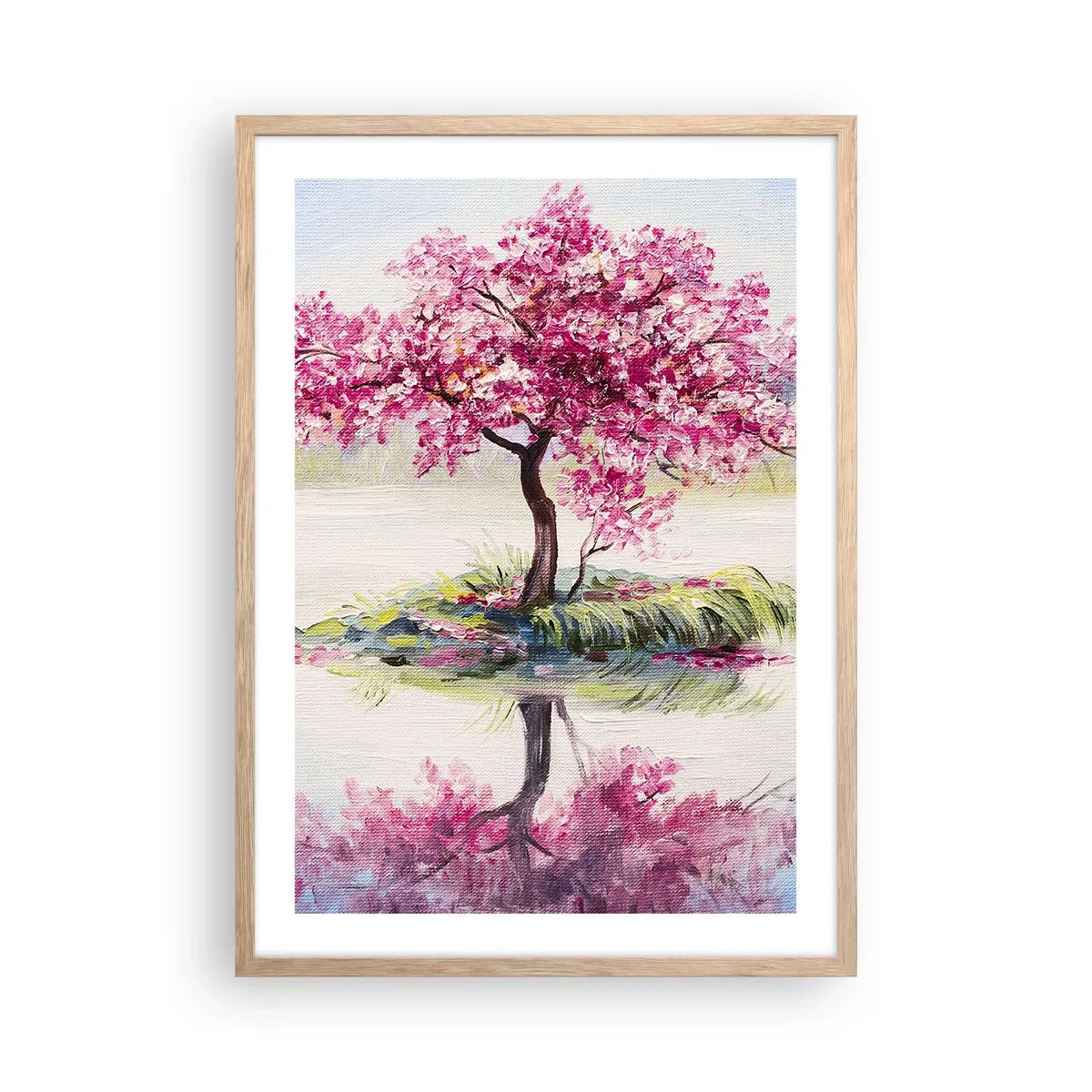 Plakát v rámu světlý dub - Svátek jara - 50x70 cm