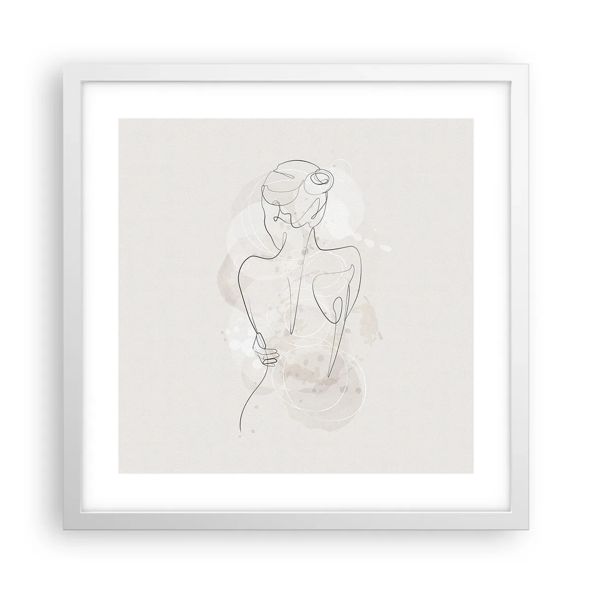 Plakát v bílém rámu - Jako citlivý nástroj - 40x40 cm