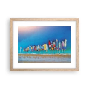 Plakát v rámu světlý dub - Z ptačí perspektivy - 40x30 cm