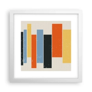 Plakát v bílém rámu - Záznam hudby - 30x30 cm