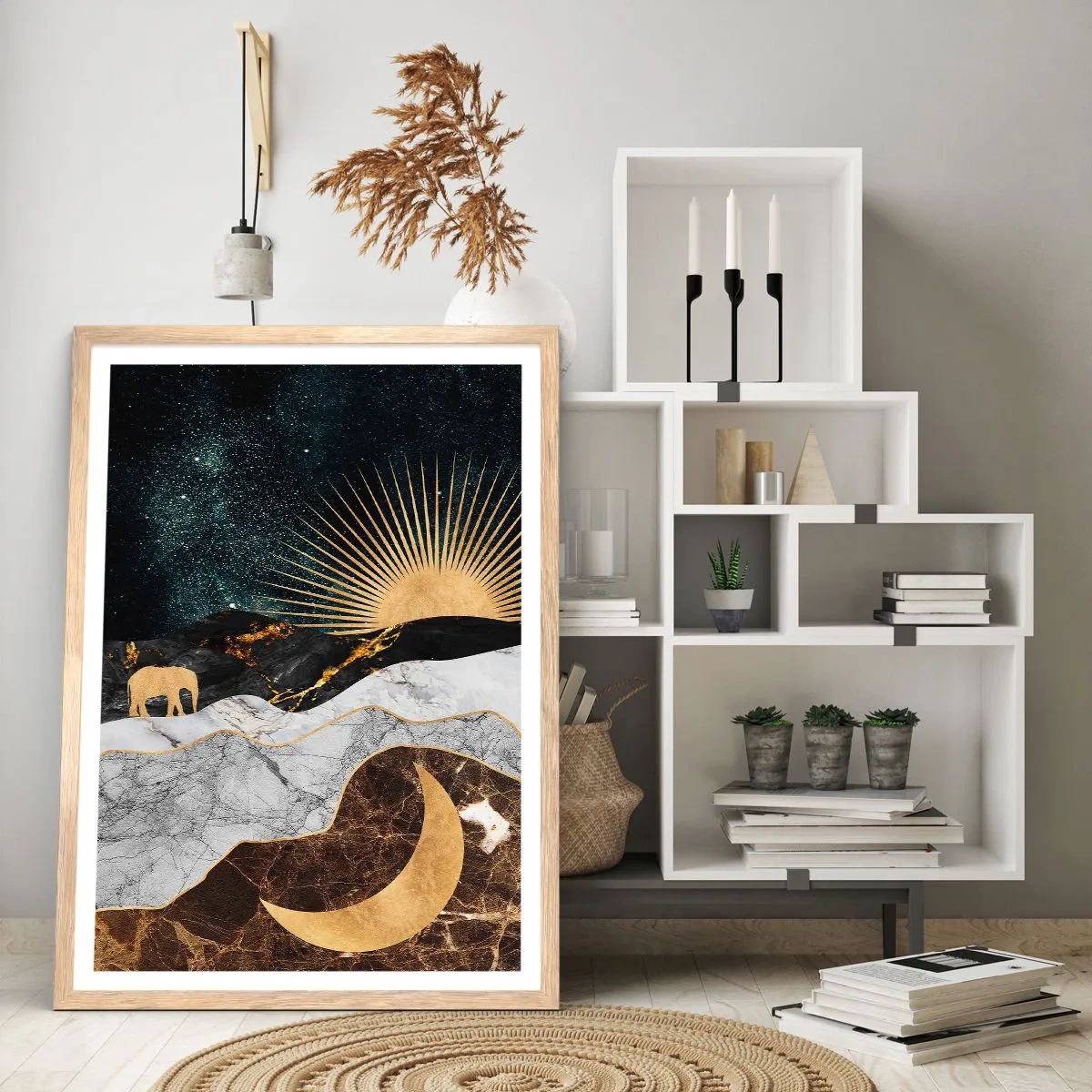 Plakát v rámu světlý dub - Odvěké práva - 50x70 cm