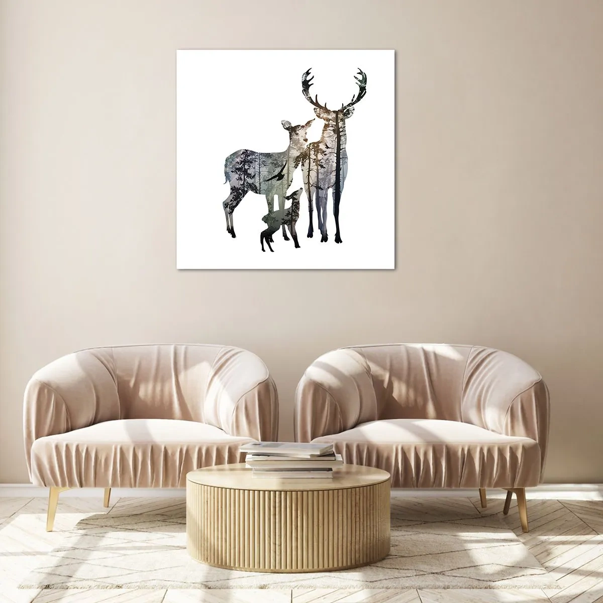 Obraz na skle - Rodinná fotografie - 70x70 cm