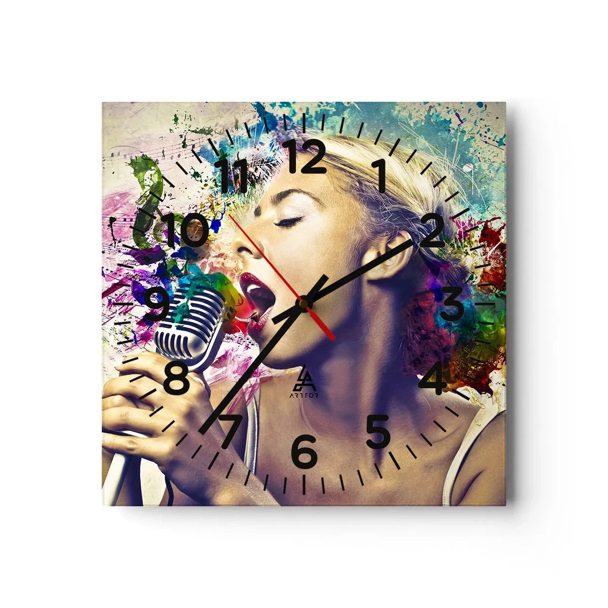 Nástěnné hodiny - Pomalovat hlasem svět - 30x30 cm