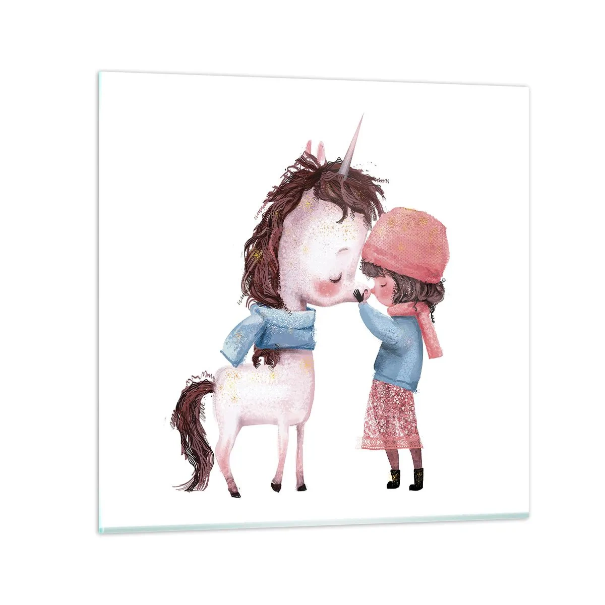 Obraz na skle - Zimní příběh - 40x40 cm