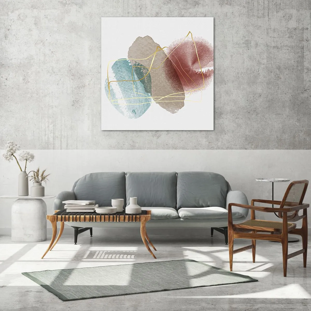 Obraz na skle - Korálky prostoru - 70x70 cm