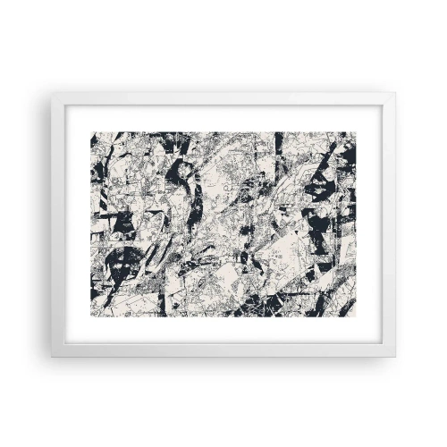 Plakát v bílém rámu - Prolínání protikladů - 40x30 cm