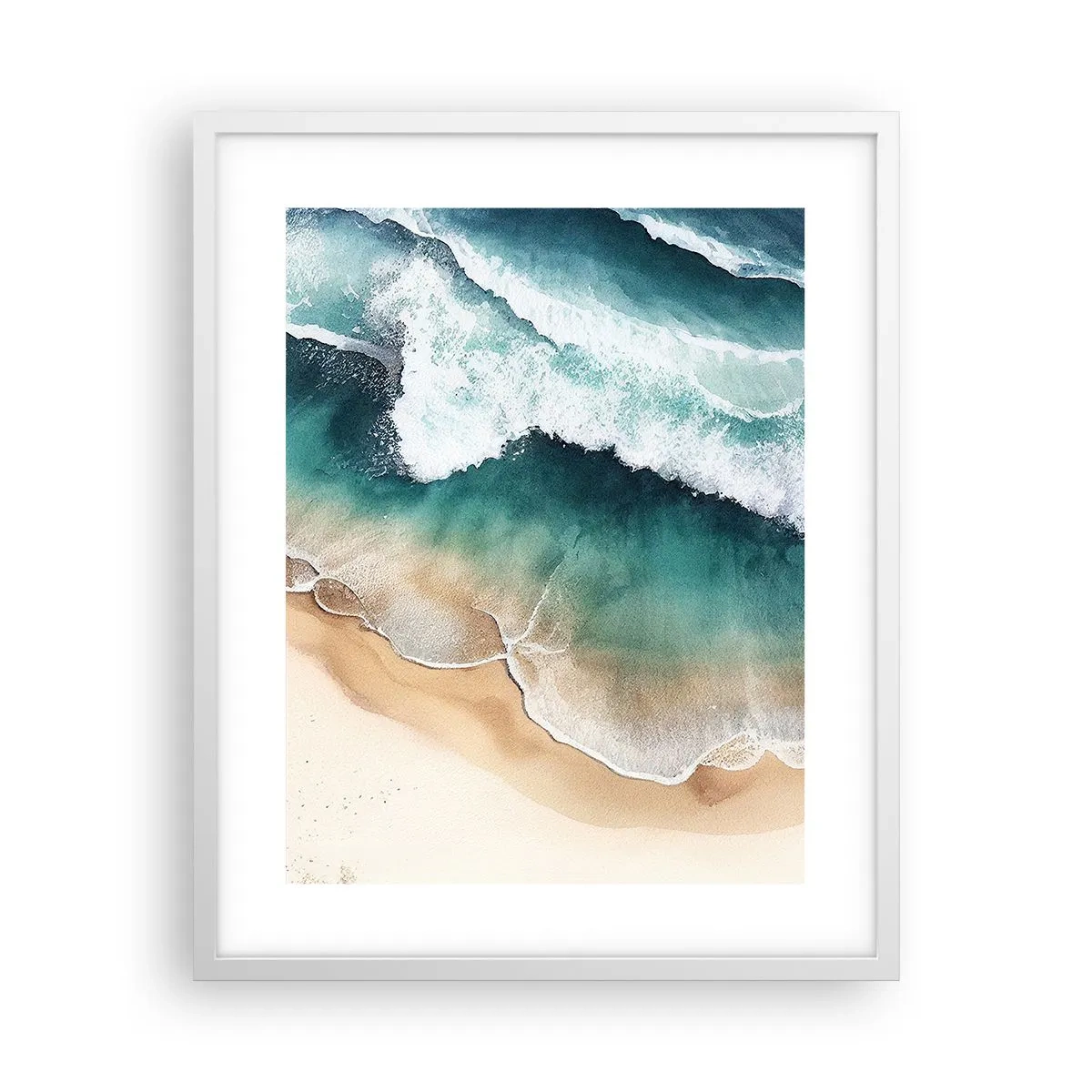 Plakát v bílém rámu - Odvěké setkání - 40x50 cm