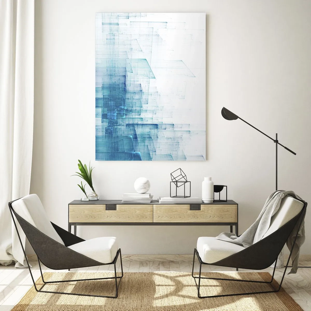 Obraz na skle - Jak se stal prostor - 50x70 cm