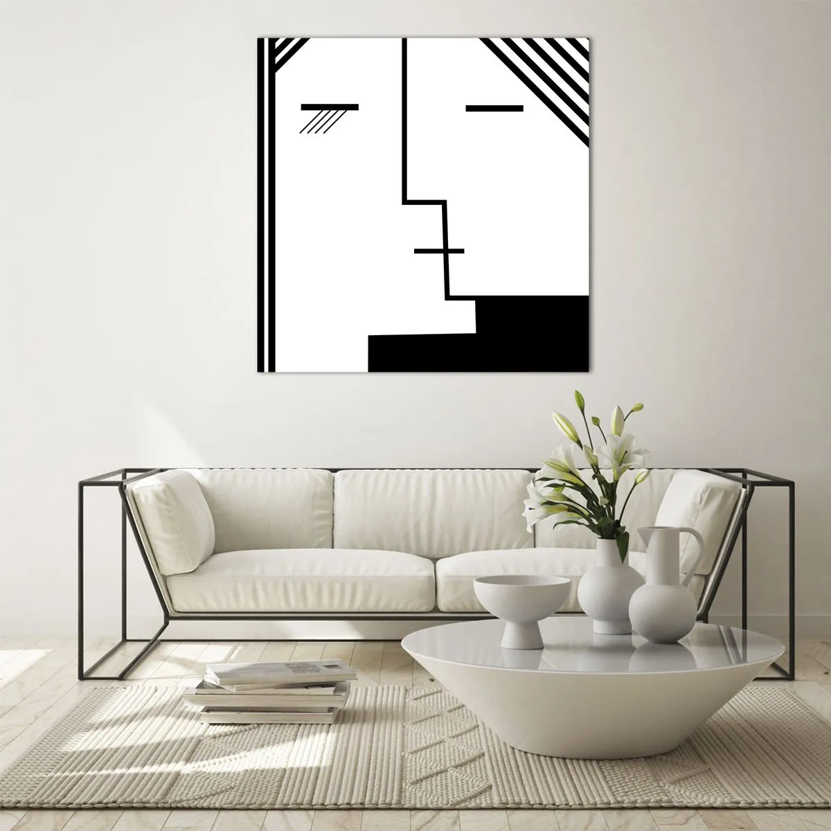 Obraz na skle - Prostě polibek - 50x50 cm