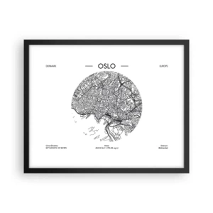 Plakát v černém rámu - Anatomie Osla - 50x40 cm