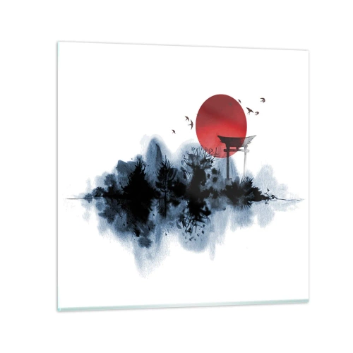 Obraz na skle - Japonský pohled - 30x30 cm
