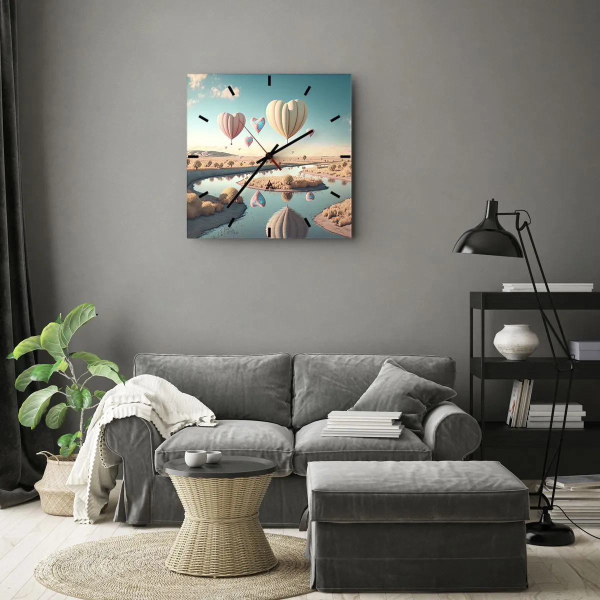 Nástěnné hodiny - Láska tě nechá vzlétnout - 30x30 cm