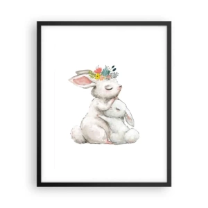 Plakát v černém rámu - Nejlepší je u mámy - 40x50 cm