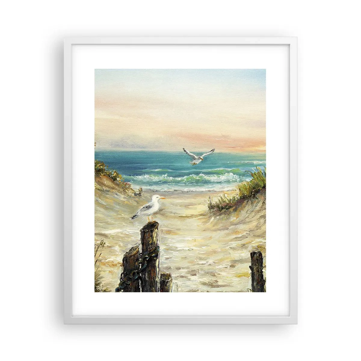 Plakát v bílém rámu - Bezvětří a samota - 40x50 cm