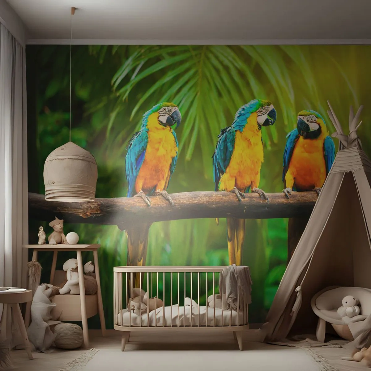 Fototapeta Premium Sand - Slyšela jsi, že ona…? - Ptactvo, Papoušci, Příroda - 100x70 cm