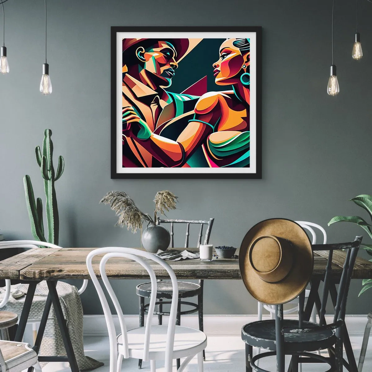 Plakát v černém rámu - V rytmu srdce - 40x40 cm