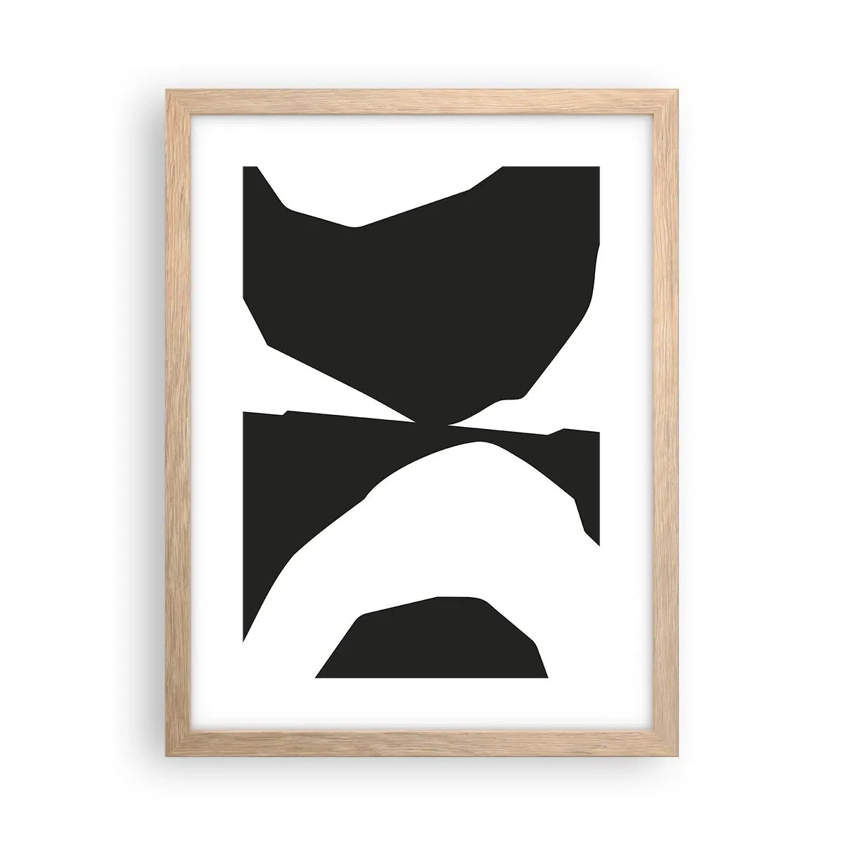 Plakát v rámu světlý dub - Positive-negative - 30x40 cm