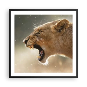 Plakát v černém rámu - Snaž se neposlouchat - 60x60 cm