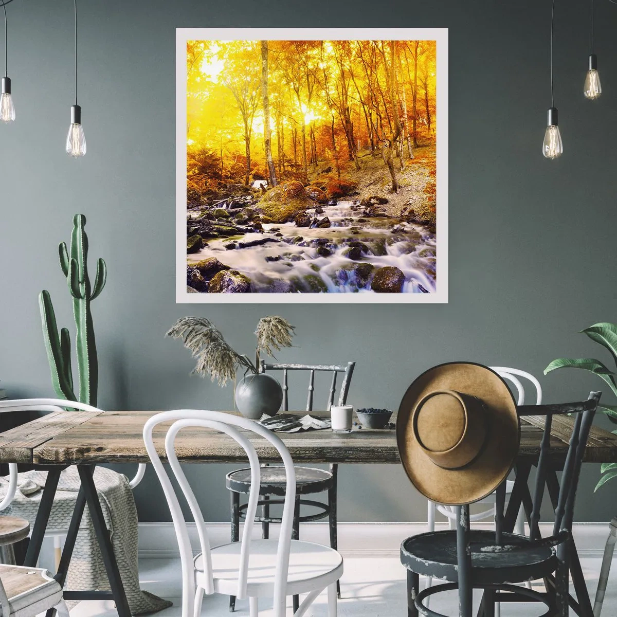 Plakát - Kameny zasazené do zlata a platiny - 60x60 cm