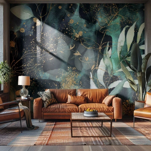 Fototapeta Premium Canvas - Kouzelná zahrada - Rostliny, Listy, Botanika - 250x175 cm