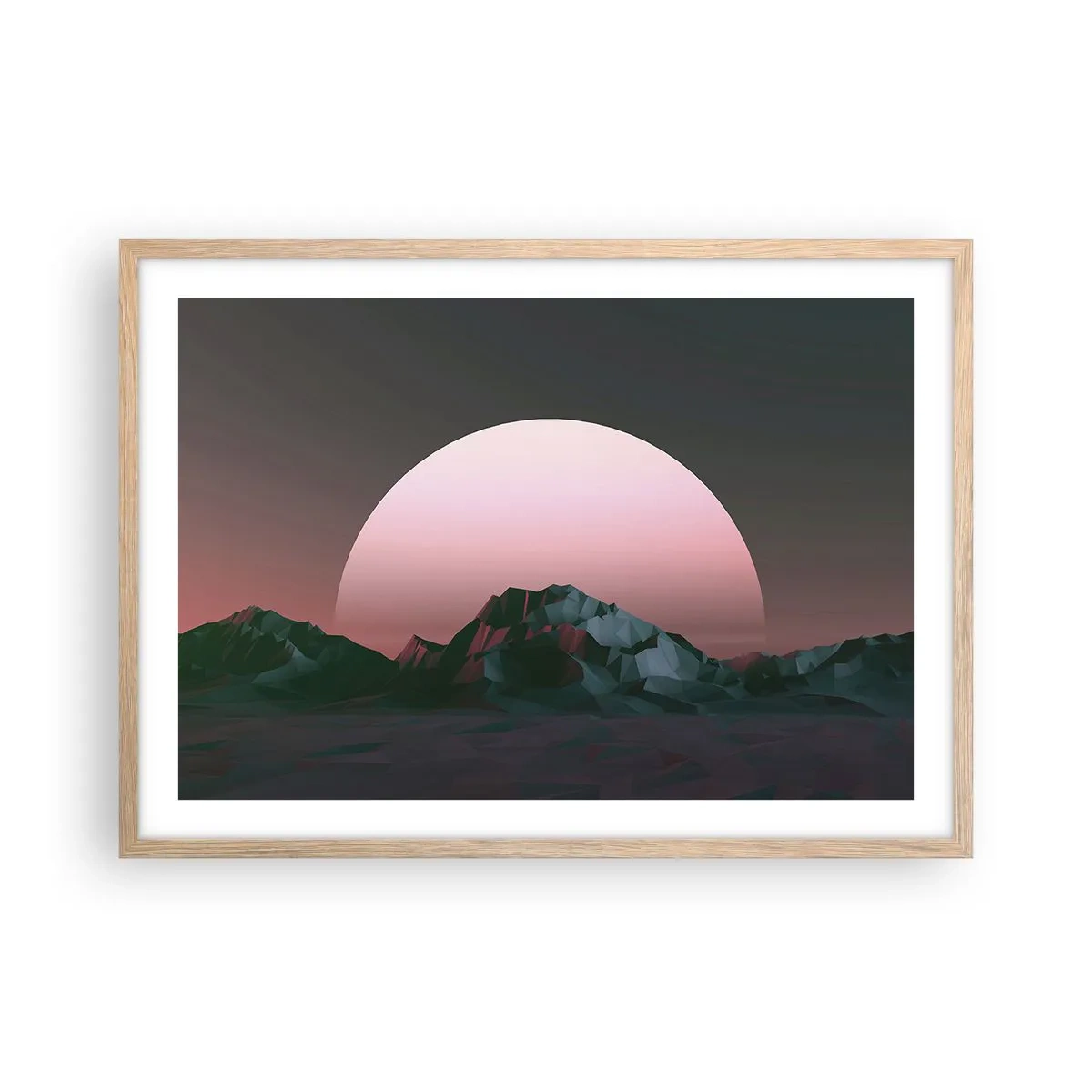 Plakát v rámu světlý dub - V sousední galaxii - 70x50 cm