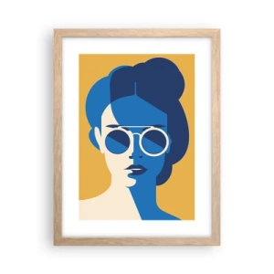 Plakát v rámu světlý dub - Prázdninový look - 30x40 cm