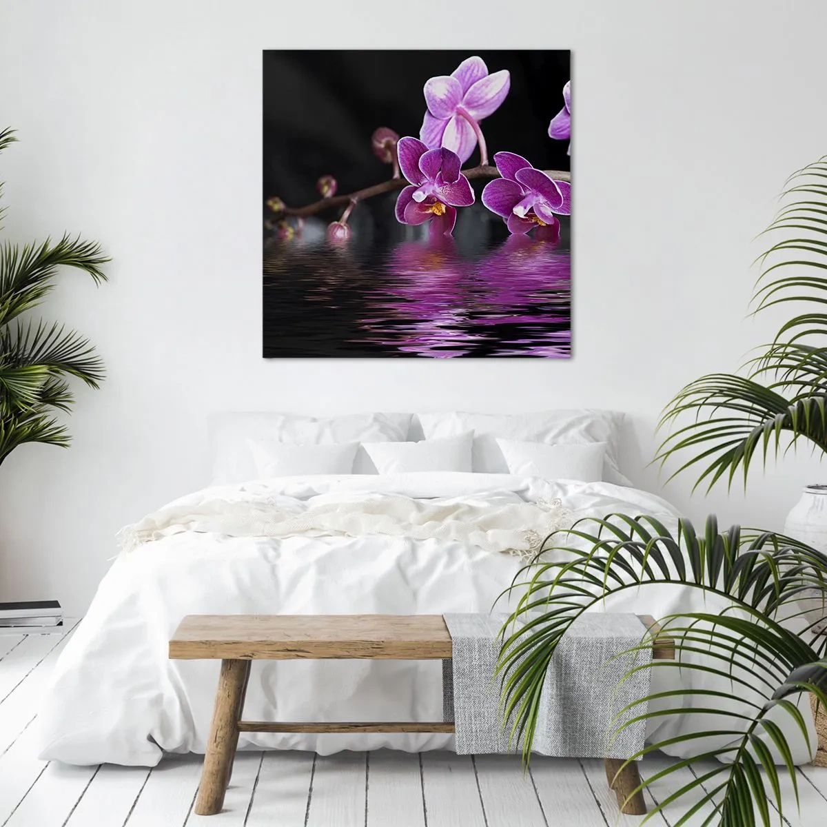 Obraz na plátně - Liliový odraz krásy - 70x70 cm