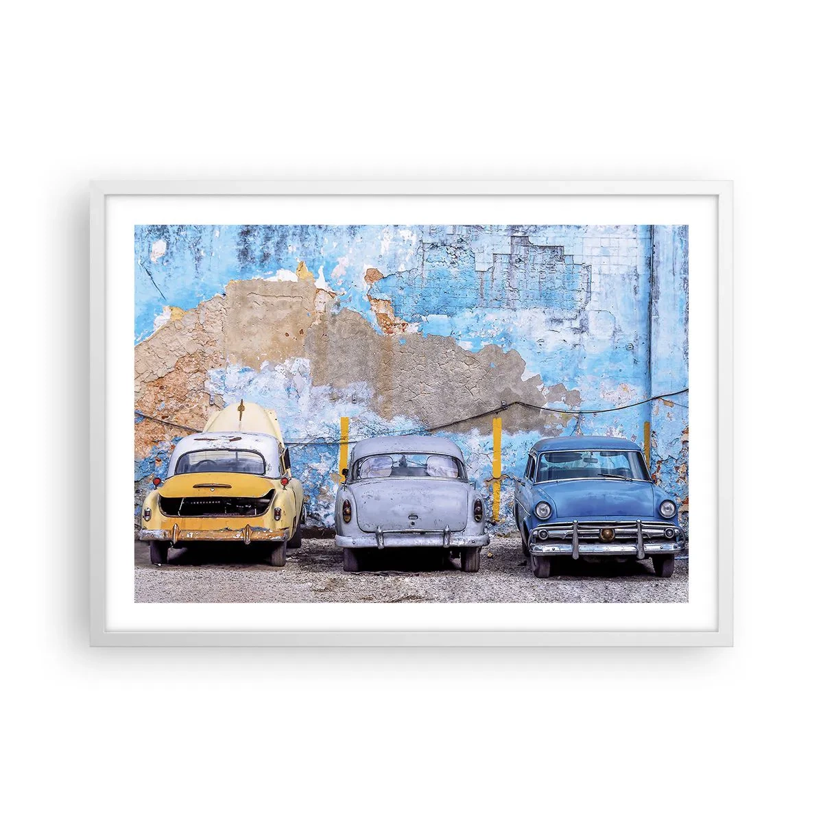 Plakát v bílém rámu - Setkání veteránů - 70x50 cm