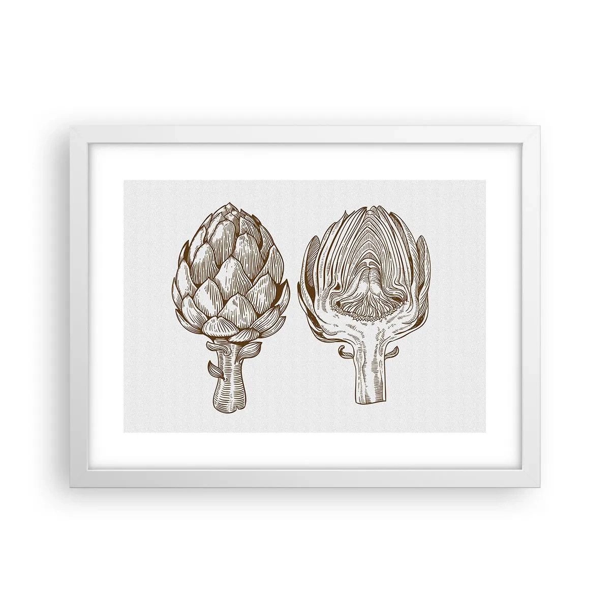 Plakát v bílém rámu - Hodiny anatomie - 40x30 cm