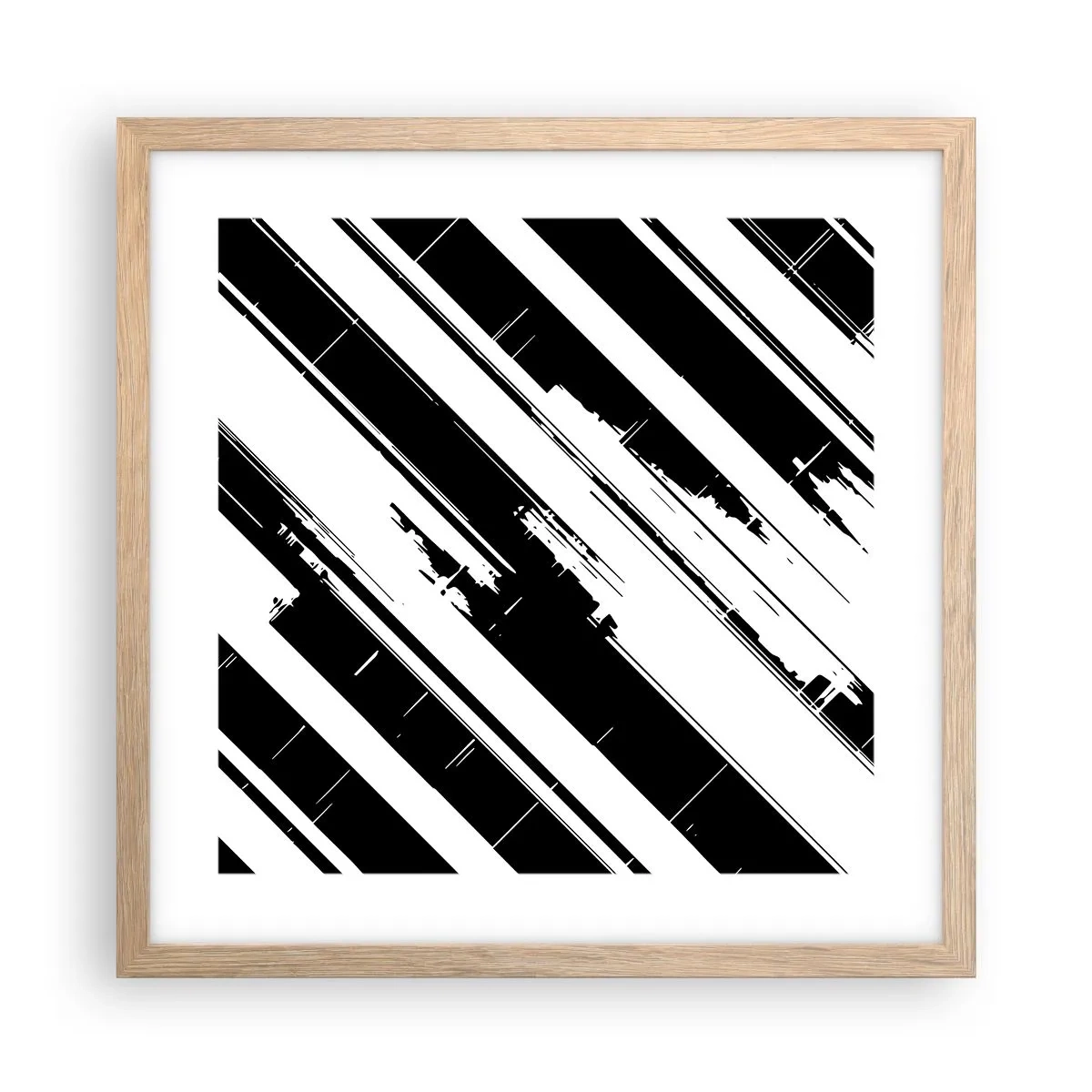 Plakát v rámu světlý dub - Intenzivní a dynamická kompozice - 40x40 cm