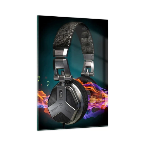 Obraz na skle - V ohni hudby - 80x120 cm