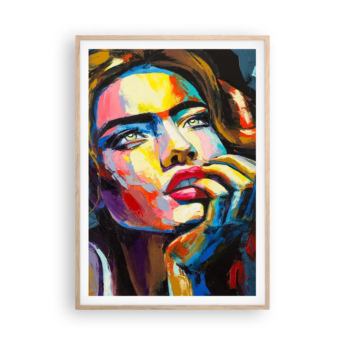 Plakát v rámu světlý dub - Sny, jak ptáci letí oblohou - 70x100 cm