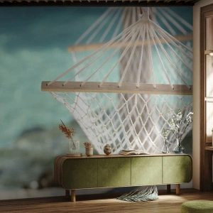 Fototapeta Premium Sand - Čas relaxace - Houpací sít, Pláž, Cestování - 500x350 cm