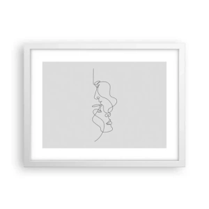 Plakát v bílém rámu - Žár vášnivých tužeb - 40x30 cm