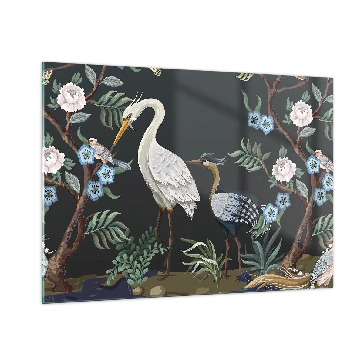 Obraz na skle - Ptačí průvod - 100x70 cm