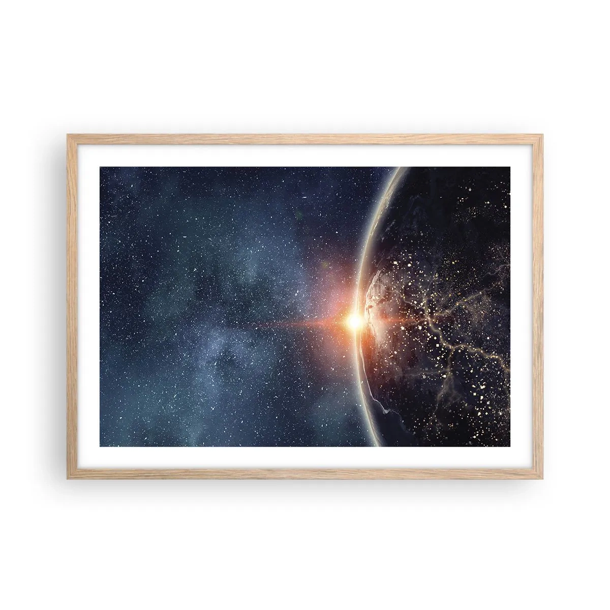 Plakát v rámu světlý dub - V nové perspektivě - 70x50 cm