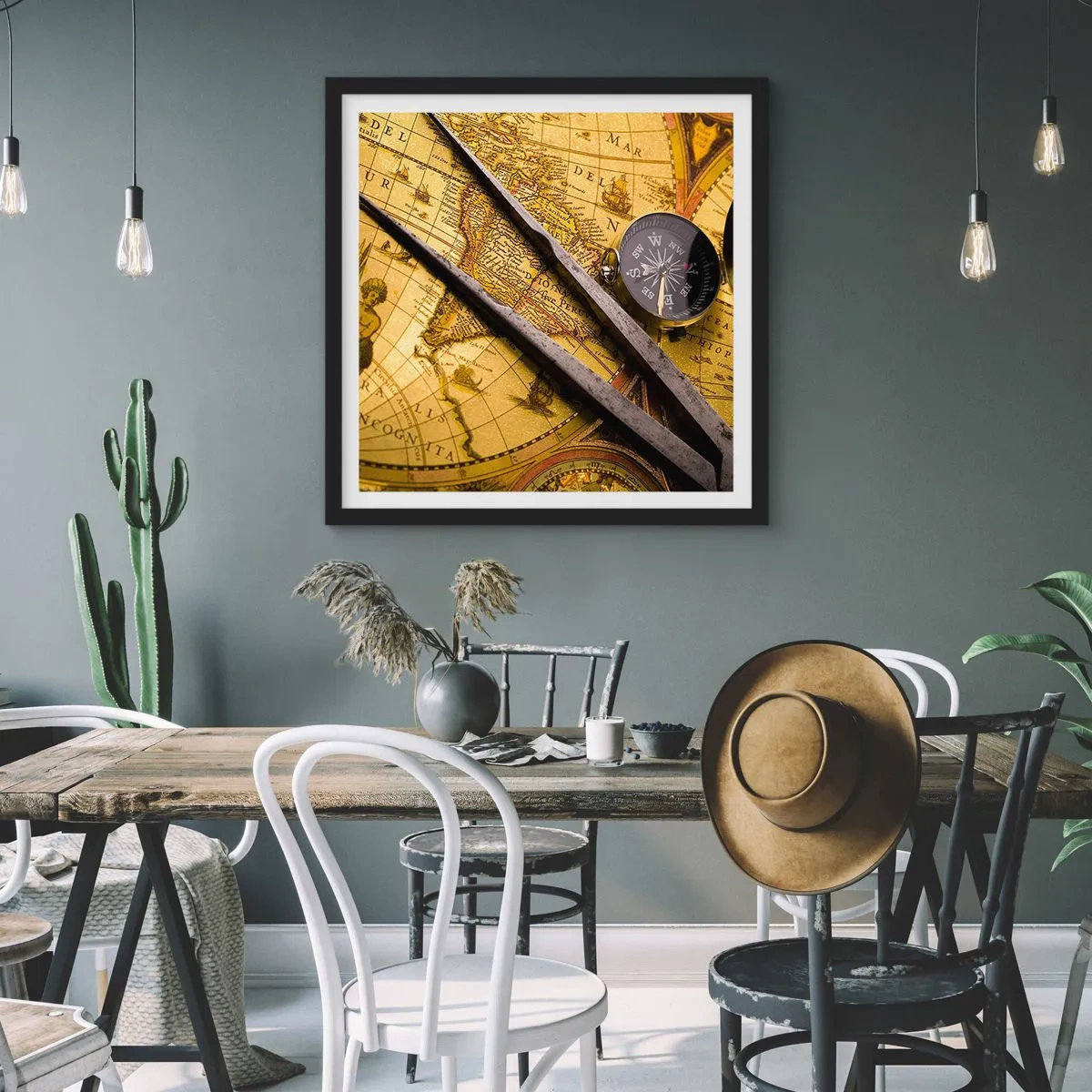 Plakát v černém rámu - Kde jsou ty poklady? - 40x40 cm