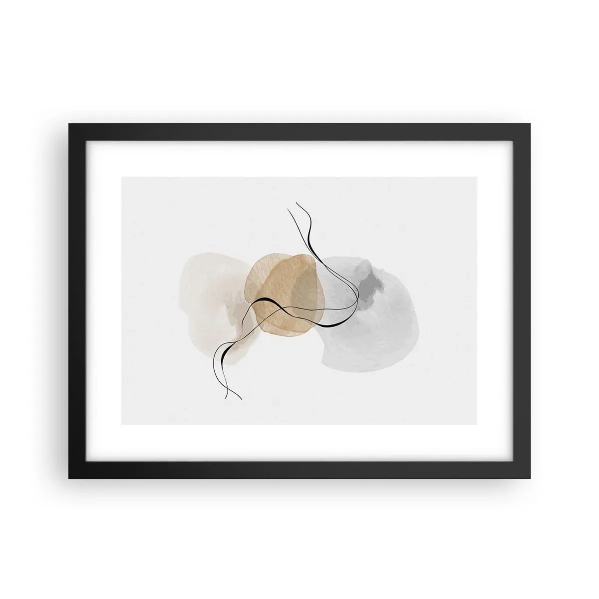 Plakát v černém rámu - Vzdušné korálky - 40x30 cm