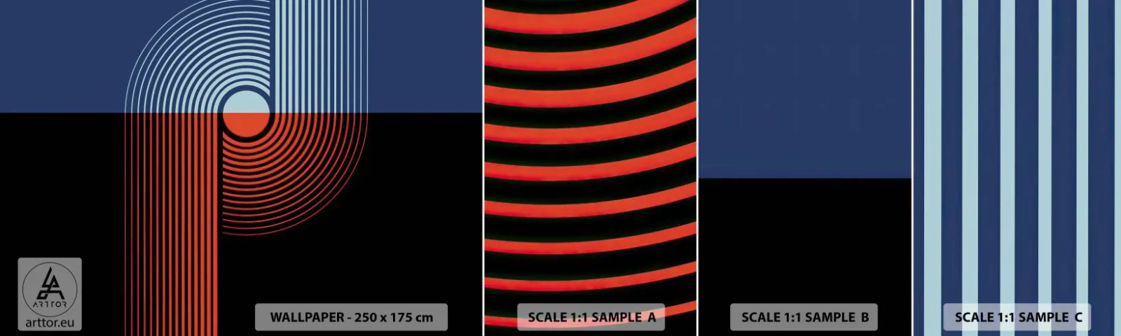 Fototapeta Vzorek Standard Eco - V geometrickém objetí - Abstrakce, Grafika, Kresba tužkou - 100x30 cm