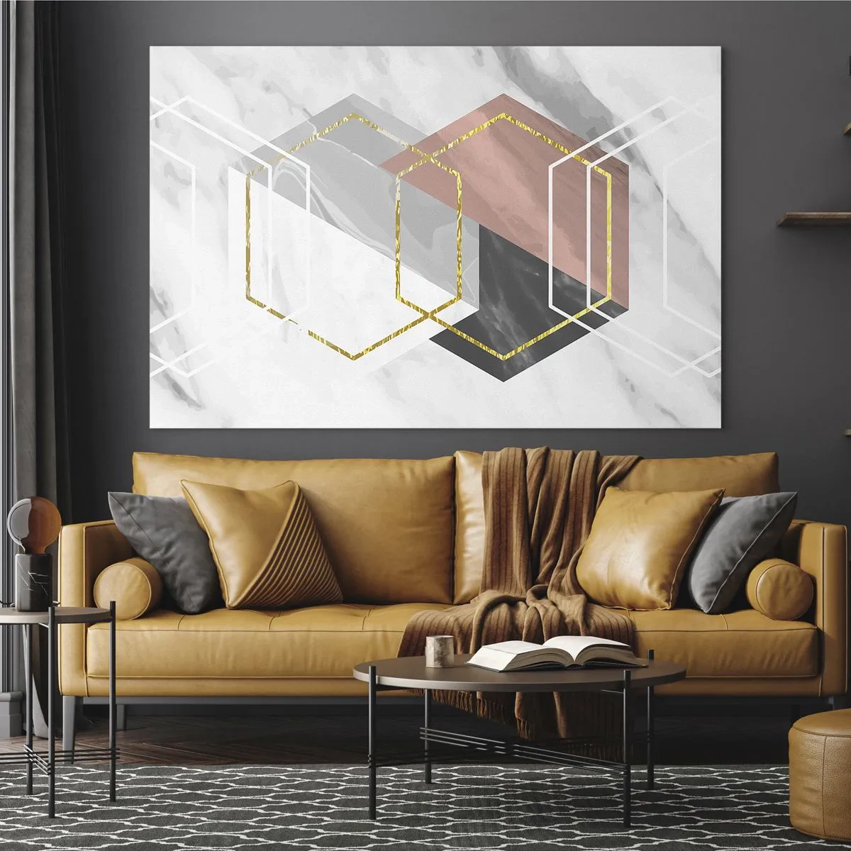 Obraz na skle - Řetězová kompozice - 120x80 cm