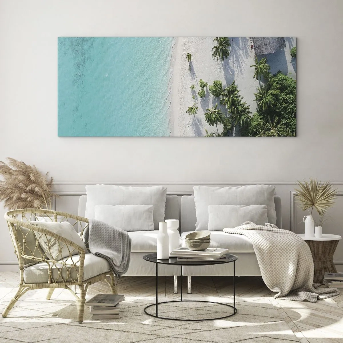Obraz na skle - Dovolená v ráji - 100x40 cm