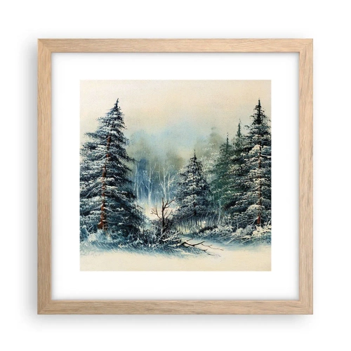 Plakát v rámu světlý dub - Připravení na Vánoce - 30x30 cm