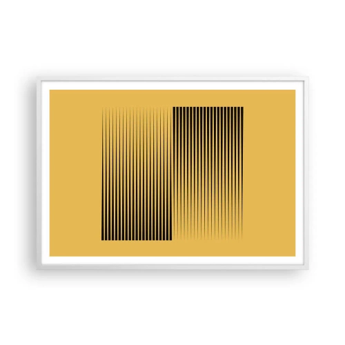 Plakát v bílém rámu - Čtverec protikladů - 100x70 cm