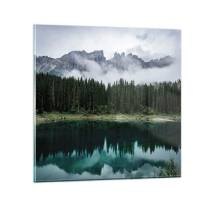 Obraz na skle - Tiše, tiše, neprobuďme spící vodu…. - 60x60 cm