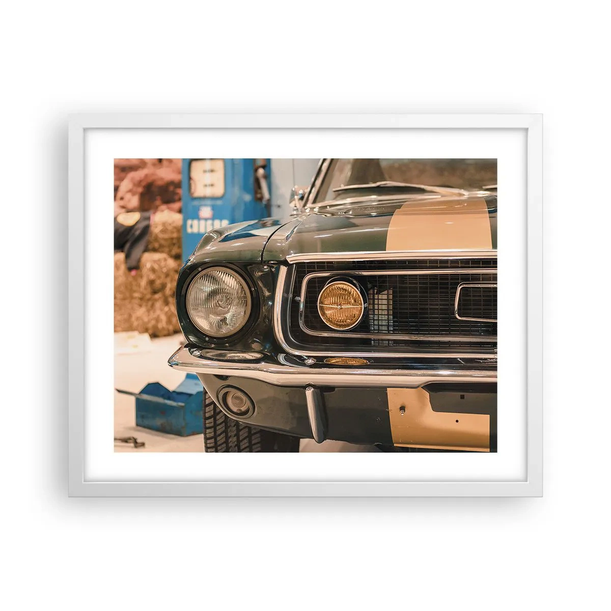 Plakát v bílém rámu - Setkání s legendou - 50x40 cm